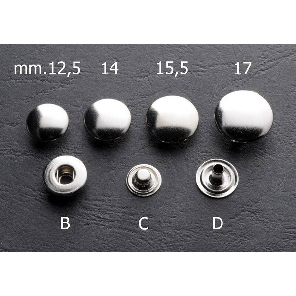Bottoni a pressione da rivettare modello 1069 (tipo Alfa 1)