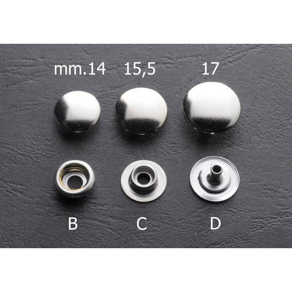Bottoni a pressione da rivettare modello 1150 (tipo Kappa 0)