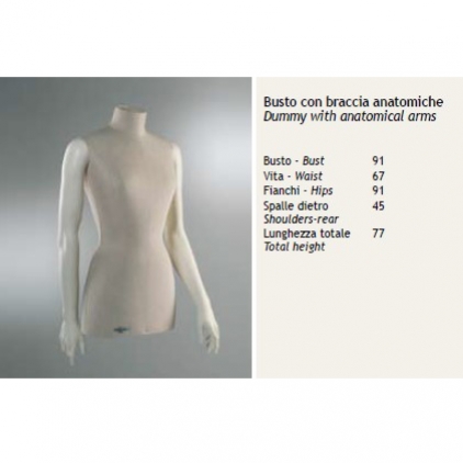 Manichino da Donna Tailor's con braccia anatomiche