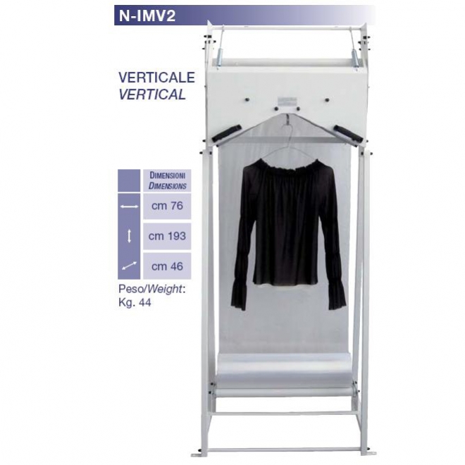 Imbustatrice verticale per capi appesi