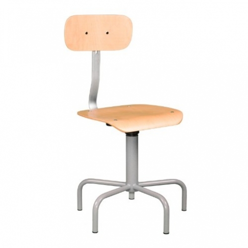 Sedia regolabile da macchinista in faggio 