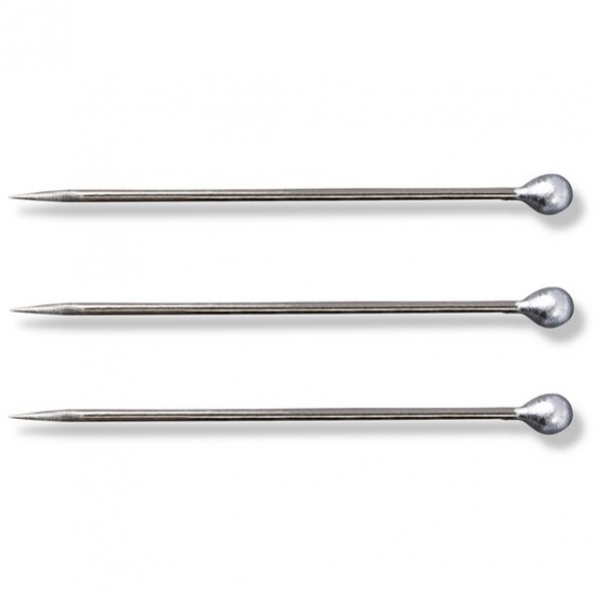 Spilli per camicie in acciaio inox con testa a goccia 